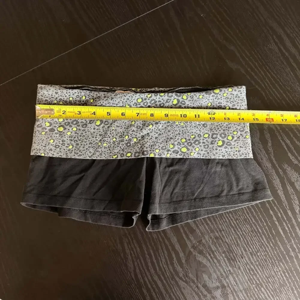 Reflex Fold Over Yoga Shorts Size L Black Victorias Secret Inspired LOVE
